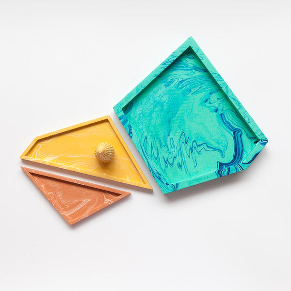 Geometric Tray Set - Tropical