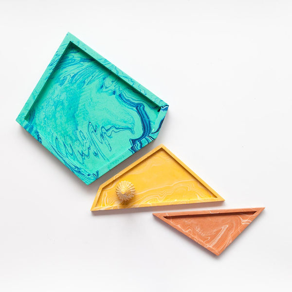 Geometric Tray Set - Tropical