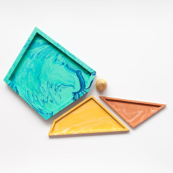 Geometric Tray Set - Tropical