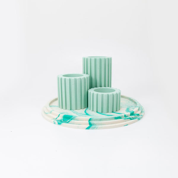 Linea Tea Light Holder Set - Mint