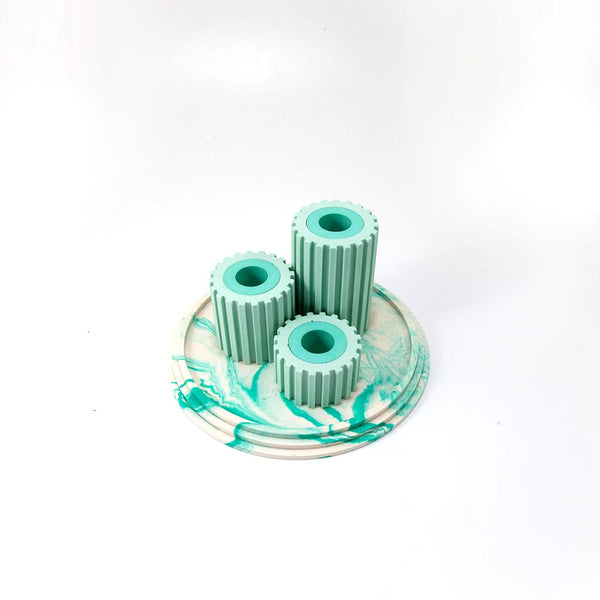 Linea Tea Light Holder Set - Mint