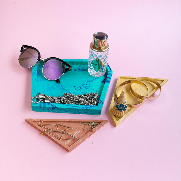 Geometric Tray Set - Tropical