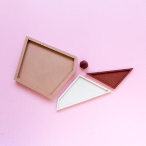 Geometric Tray Set - Nude