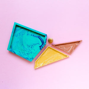 Geometric Tray Set - Tropical